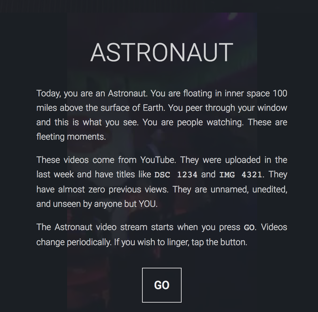 Screen Shot from astronaut.io